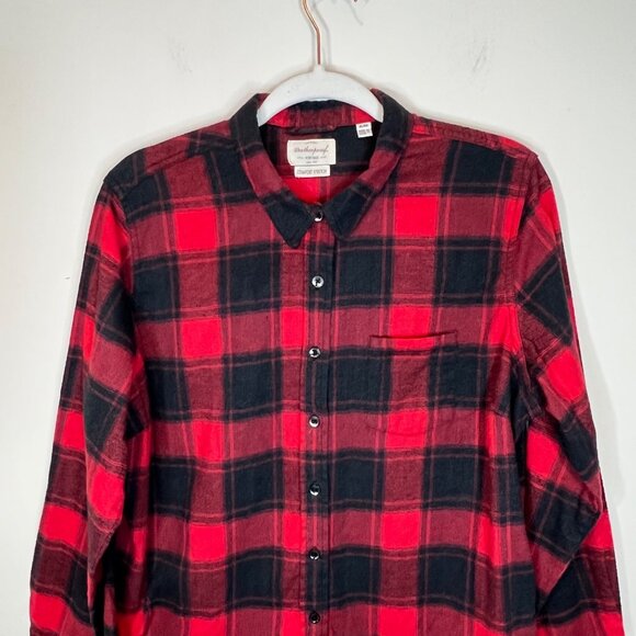 Weatherproof Vintage XL Black Red Buffalo Plaid Button Down Shirt Sz Extra Large - Picture 3 of 9